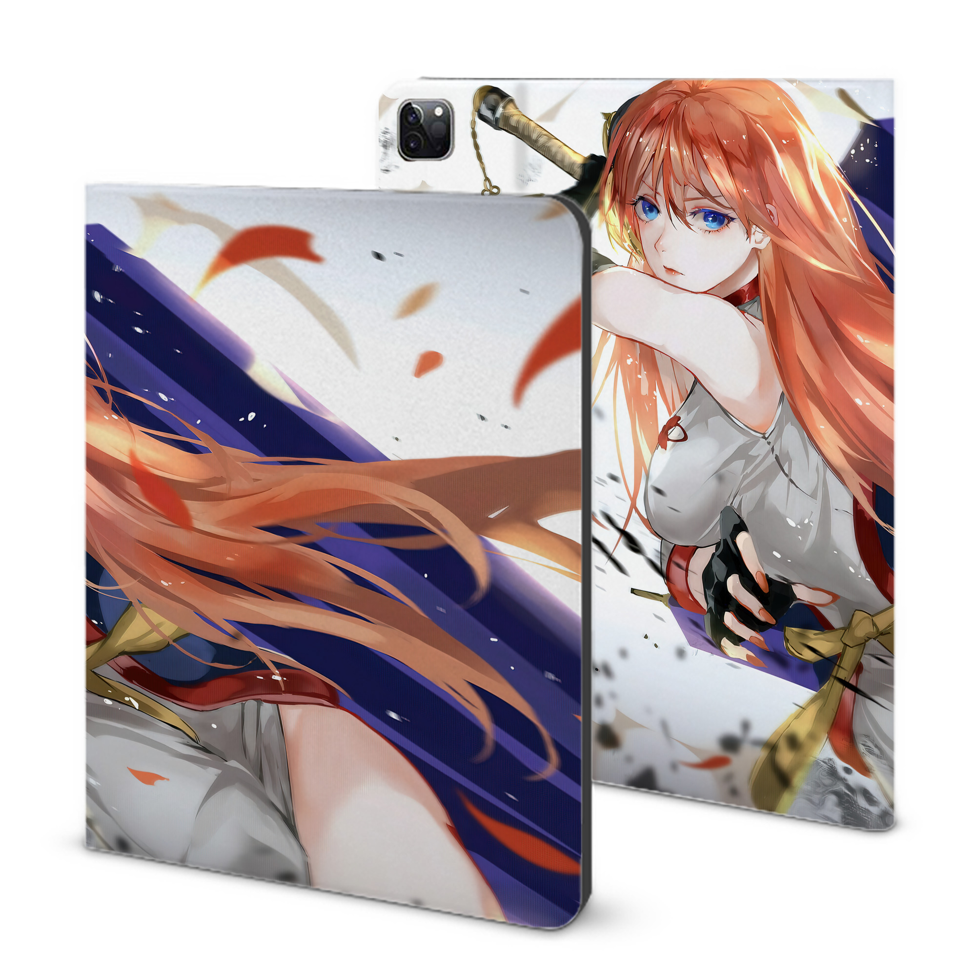ぎんたま 坂田銀時（さかたぎんとき） 神楽 志村新八（しむら しんぱち） GINTAMA Sakata Gintoki Kagura Shimura Shinpachi IPad ケース ブック型 PUレザー TPU 耐衝撃 軽量 薄型 ペン収納なし 全面保護 IPad 各モデル対応